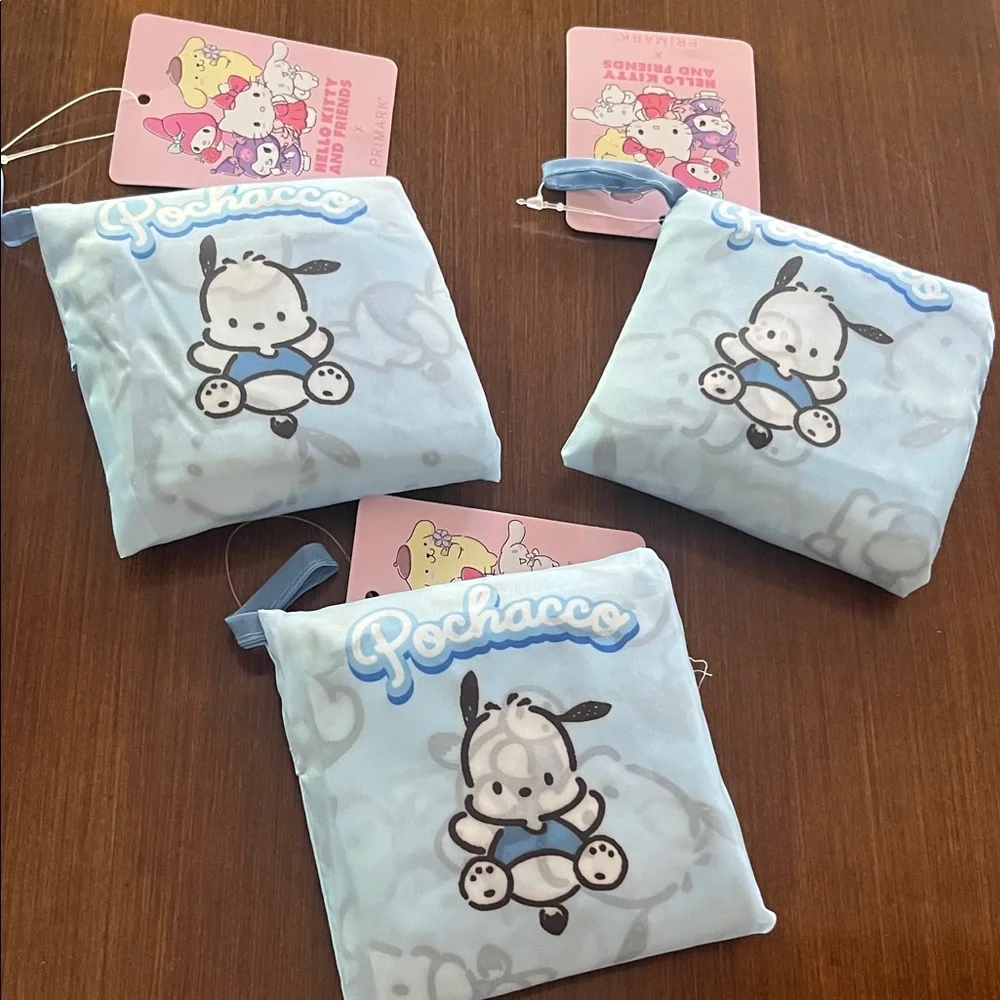 Hello Kitty Blue Pochacco packable totes
